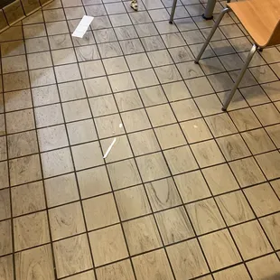Trash on the floor