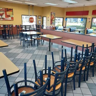 Restroom closed and dining room.  Closed