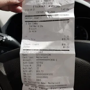 One extra crispy breast combo with mashed potatoes One original breast combo with mac &amp; cheese But this is "what I ordered."