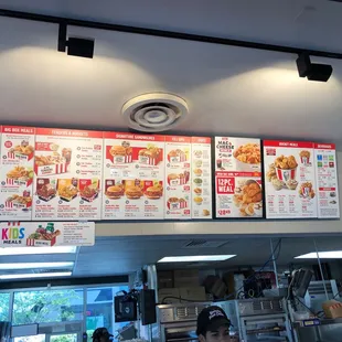 Above board menu