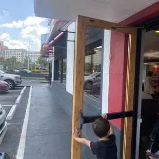 outside