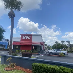 outside