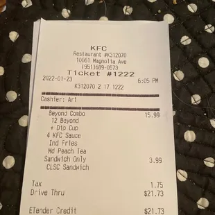4 kfc sauce? Dip cup? Huh, not in MY bag   16$ for 12 nuggets and about as many fries .