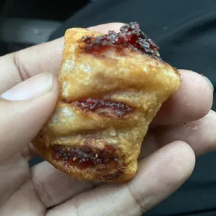 The cherry popper pies are over cooked it&apos;s a rock smh