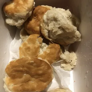 half of my biscuits where under baked and the rest where in balls and pieces I tried to call twice and got no answer