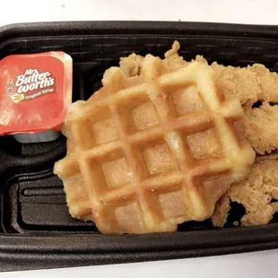 Ms. Butter Worth - sweetness  Waffle- so buttery  Chicken tender- so delicious
