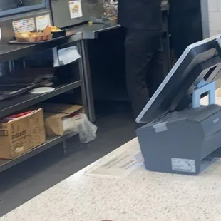 Wiping her nose while touching food