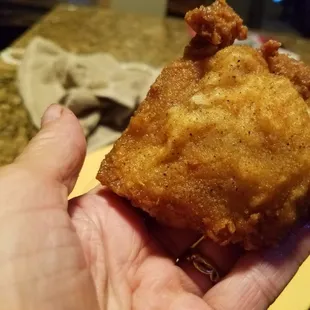 This isn't KFC that I know this is a little tiny bird thigh