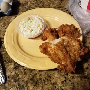 This coleslaw and a bucket came to $26?