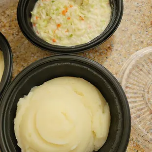 Cole Slaw and Mashed Potato