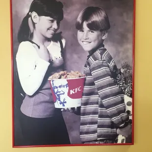 Every time I see this picture at KFC, I think no way he is pulling that girl with the bowl hair cut and a bucket of chicken. Lol