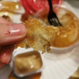 Found what appears to be some kind of plastic or hardened oil in my chicken...