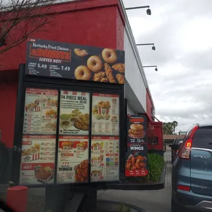 Drive thru lunch  Getting the KFC lunch box today. 3-pc chicken tenders combo...yummy!