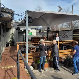 Shared seating area with Oddwood Brewing