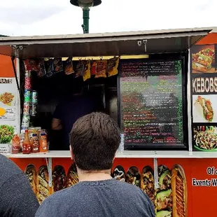 a man ordering food