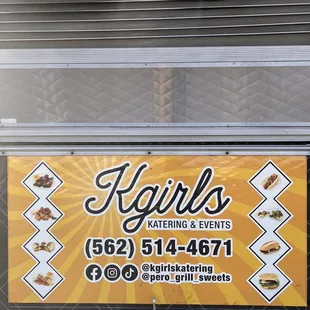 a sign on the side of a food truck