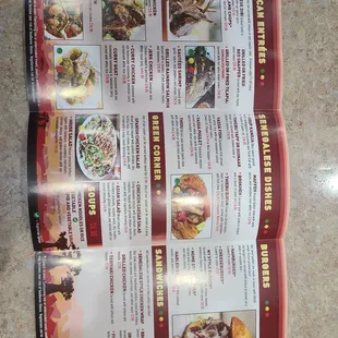 Menu side 1