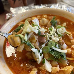 Posole is made on weekends. Get it!!