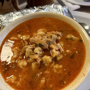 Posole before the trimmings.