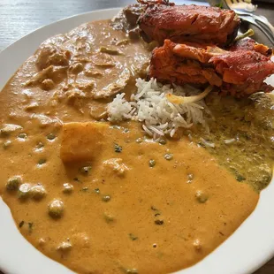 Nav Rattan Korma Specialty,Saag Choley Specialty,Lamb Curry Specialty, Chicken Tandoori Specialty