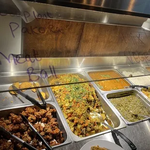 Lunch buffet - $16/ person. The waiter said they have Saag Paneer and Chicken Makhani everyday - otherwise the options rotate