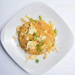 a plate of fried rice