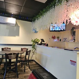 Front dining area and checkout counter