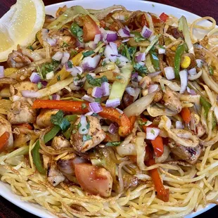 Chicken Pan Fried Noodles @ColumbusFoodDude