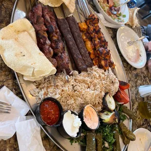 a large platter of food