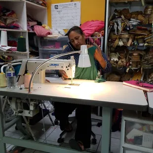 My  alteration lady hard at work for me.