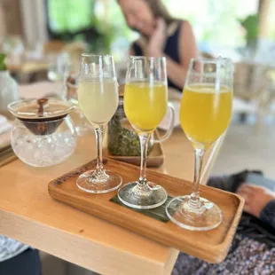 Bellini flights (mango passion fruit &amp; white peach