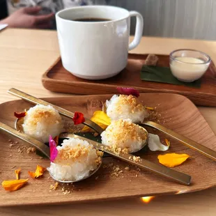 Sweet Sticky Rice - A little taste of sweetness to start--soft, chewy sticky rice with just the right touch of coconut.