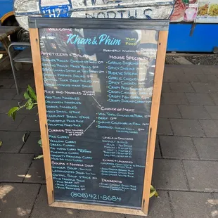 The menu board