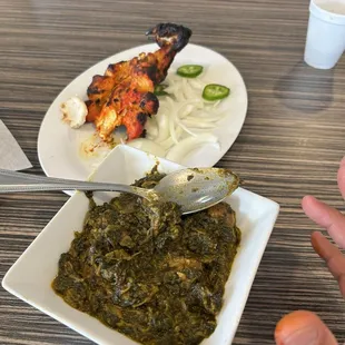 Spinach and lamb