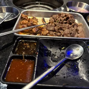 Bulgogi steak and soya chicken