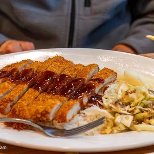 a plate of food on a table