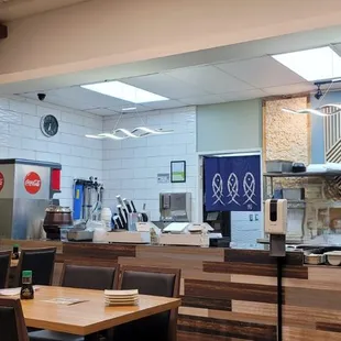 interior, sushi and sashimi