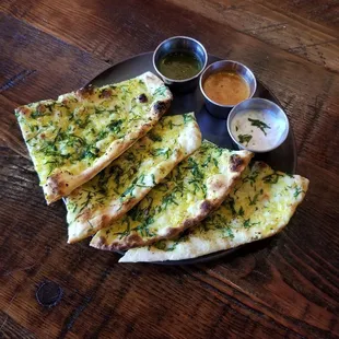 Cilantro garlic naan