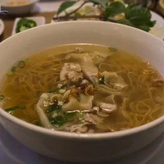 Wonton and Egg Noodle Soup