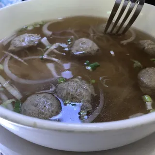 Beef Meatball Noodle Soup