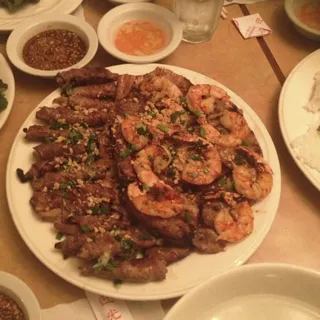 Grilled Shrimp & BBQ Pork Noodles