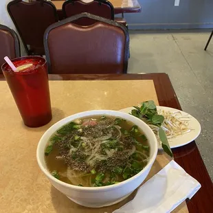Excellent eye of round pho with all the accoutrements. Well worth the price!