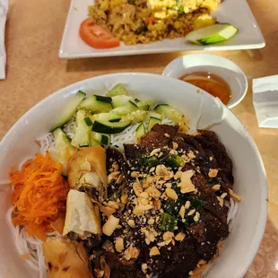Bun and fried rice