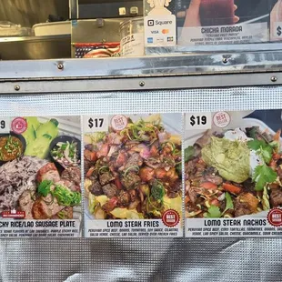 a variety of food items