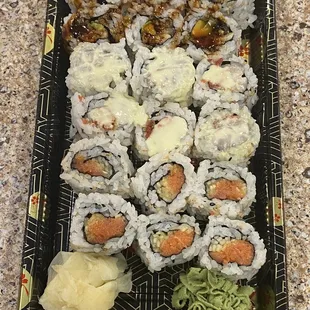 1 x Roll Combo Special  SPICY TUNA ROLL, SPICY CRUNCHY YELLOWTAIL ROLL, EEL AND AVOCADO ROLL