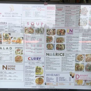 Menu as of March 2024.