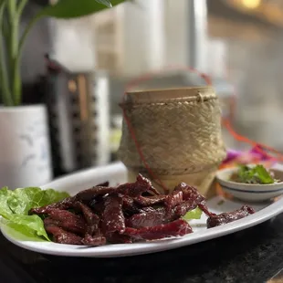 Lao beef jerky