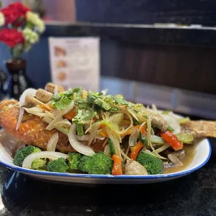 Snapper with ginger sauce