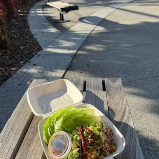 A peaceful and delicious dinner.