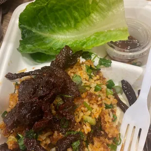 Nam Khao and beef jerky, well what's left of it anyway. HIGHLY RECOMMEND!